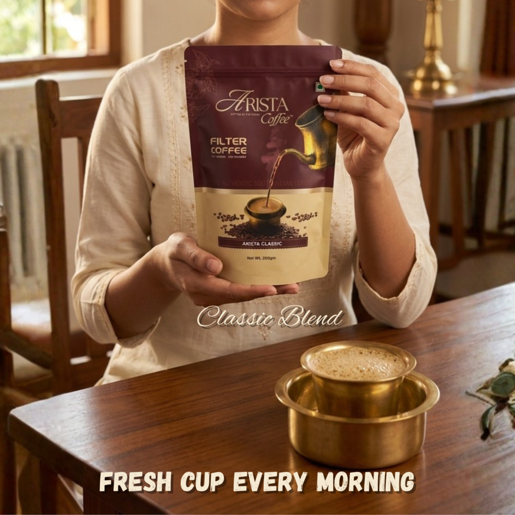 South Indian filter coffee vs espresso - if you like slow brewed coffee traditionally prepared then you can try Arista coffee's authentic South Indian filter coffee