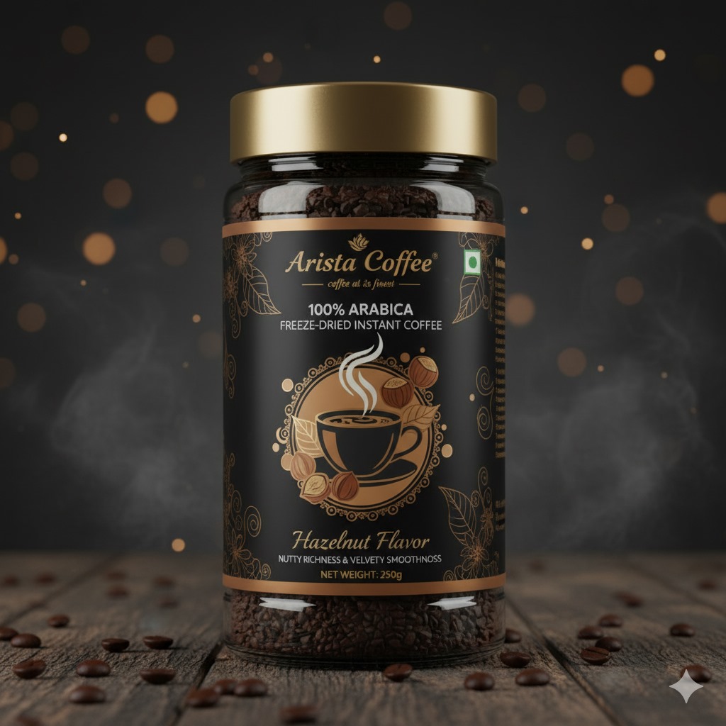 arista premium roasted hazelnut instant coffee