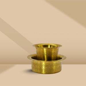 Etched Brass Dabara Set | Matt Finish