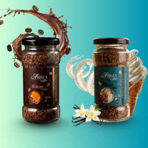 Arista Premium Instant Coffee | Original & French Vanilla  [50g x 2]